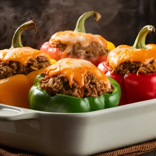 colorful bell peppers stuffed