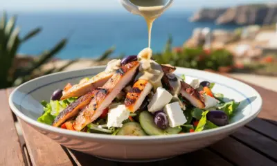 greek salad chicken olives and feta