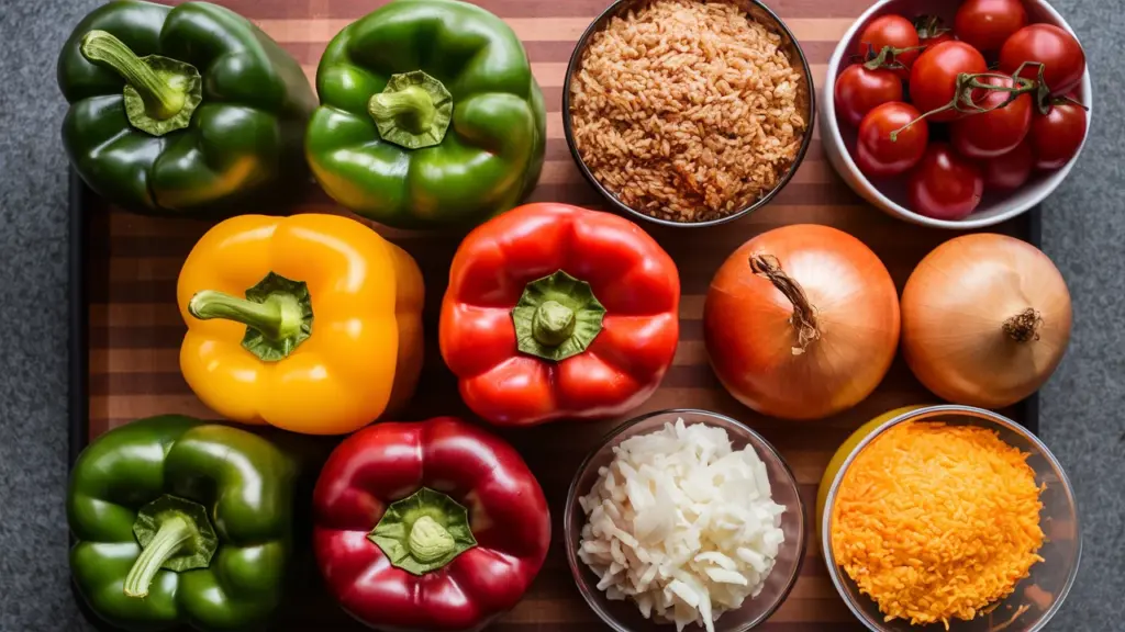 ingredients stuffed peppers ground turkey