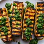 delicious grilled tofu steaks with chimichurri