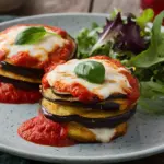 eggplant parmesan stacks with marinara