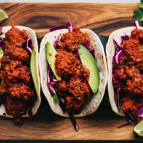 vegan pork tacos