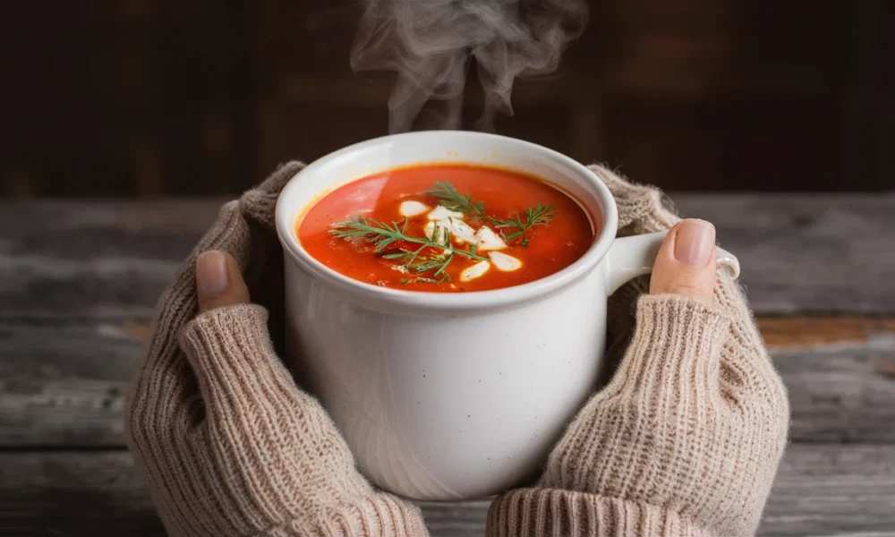 comforting roasted tomato soup