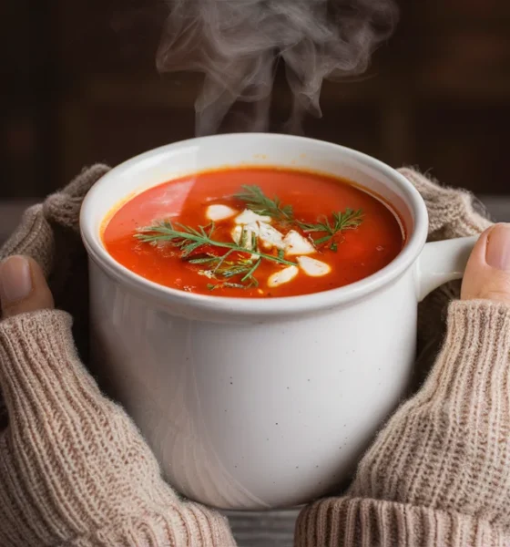 comforting roasted tomato soup