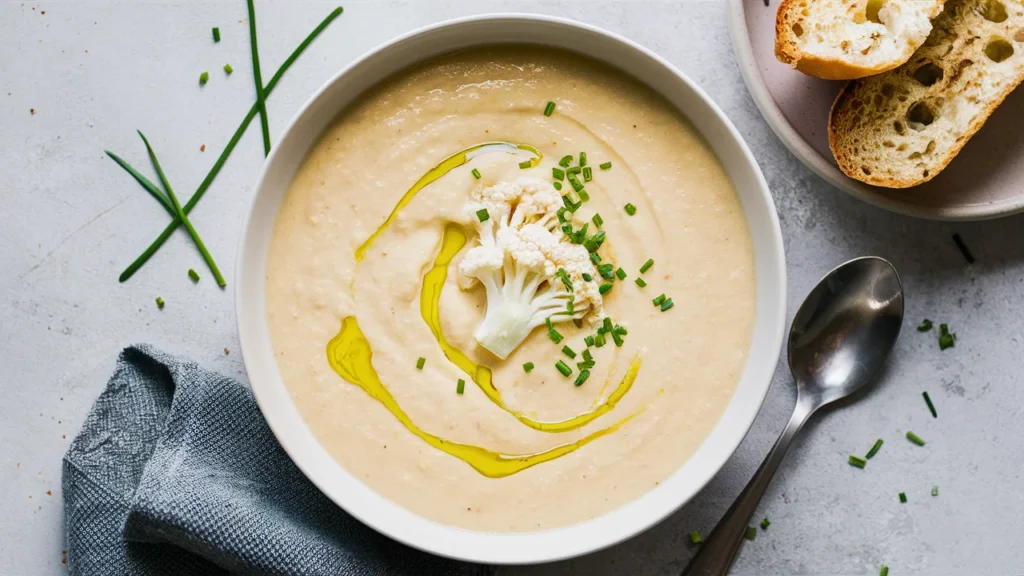 delicious cauliflower leek soup