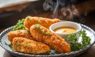 healthier baked chicken tenders on plate