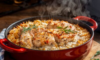 lighter chicken and rice casserole