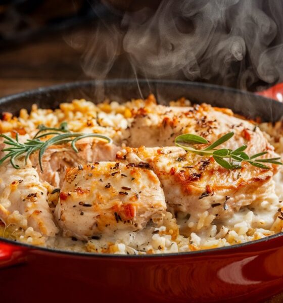 lighter chicken and rice casserole