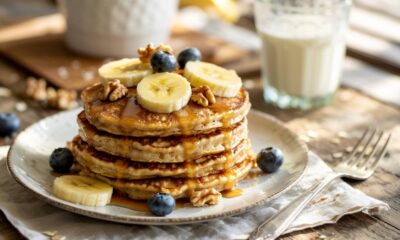 banana oatmeal pancakes