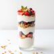 greek yogurt parfait with berries and granola featured 1