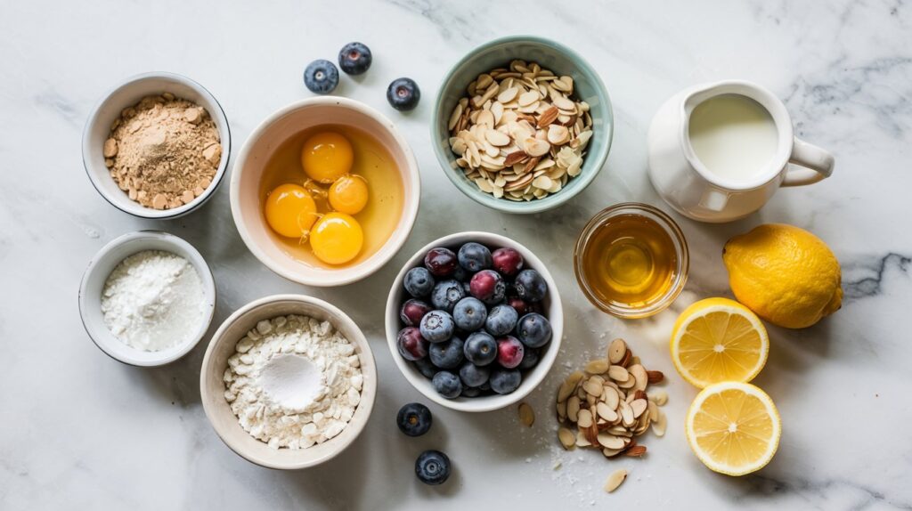 blueberry almond flour muffin ingredients
