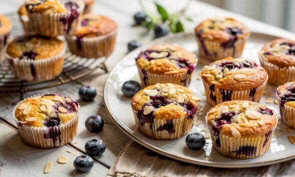 blueberry almond flour muffins