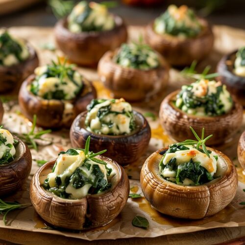 spinach and feta stuffed mushrooms