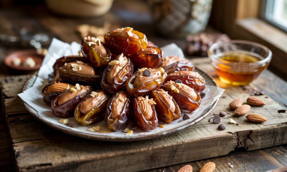 almond butter stuffed dates