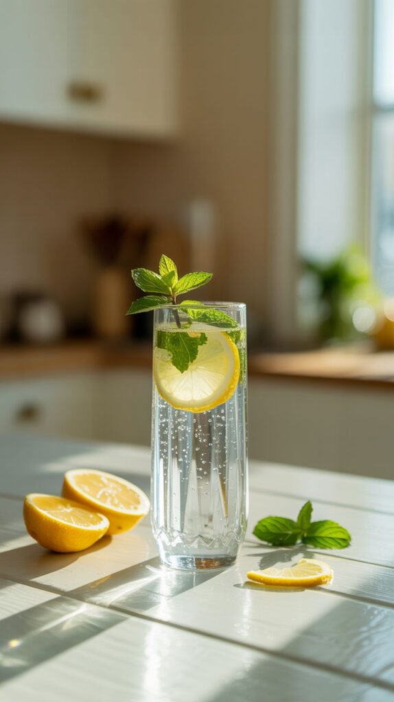 sparkling water with citrus