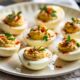 deviled eggs on platter
