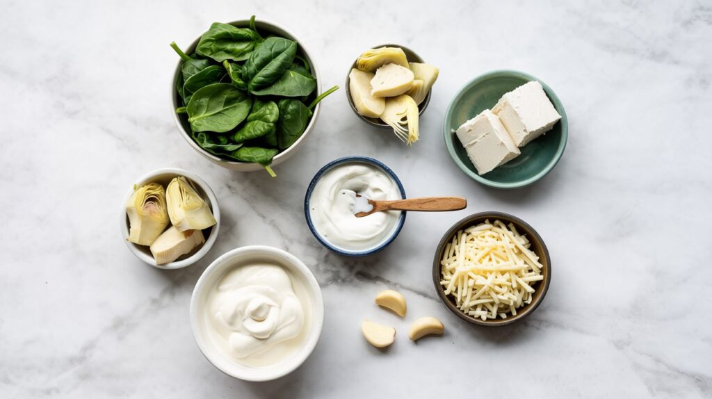 hot spinach artichoke dip ingredients