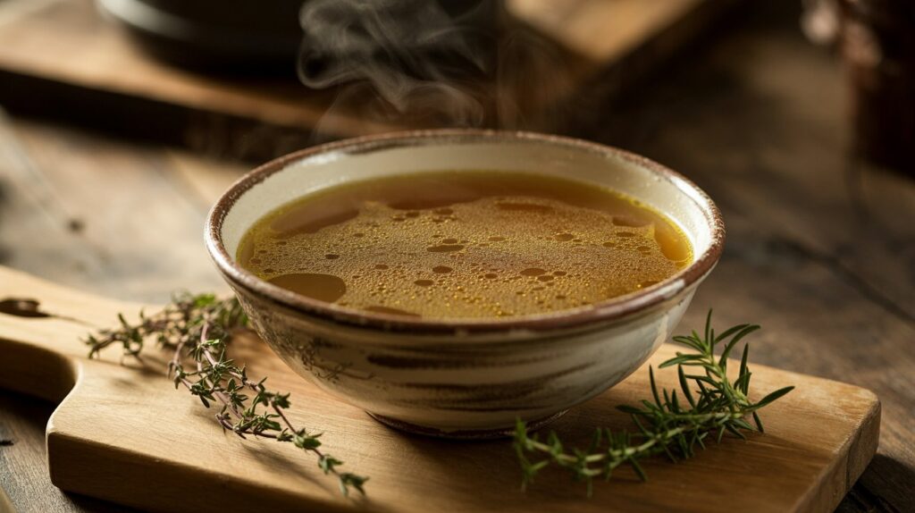 bowl of beef bone broth