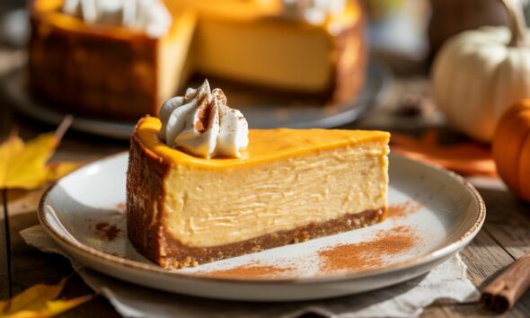 healthy pumpkin cheesecake