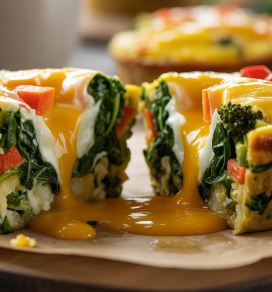 veggie packed egg muffin cups side view