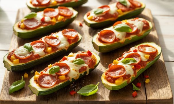zucchini pizza boats featured