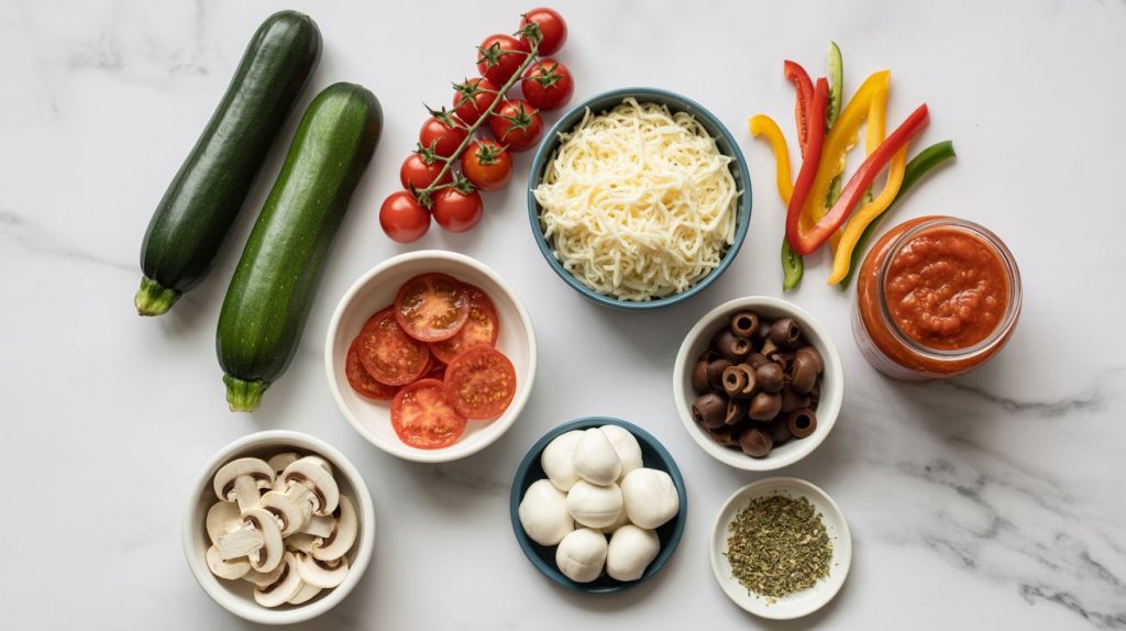zucchini pizza boats ingredients